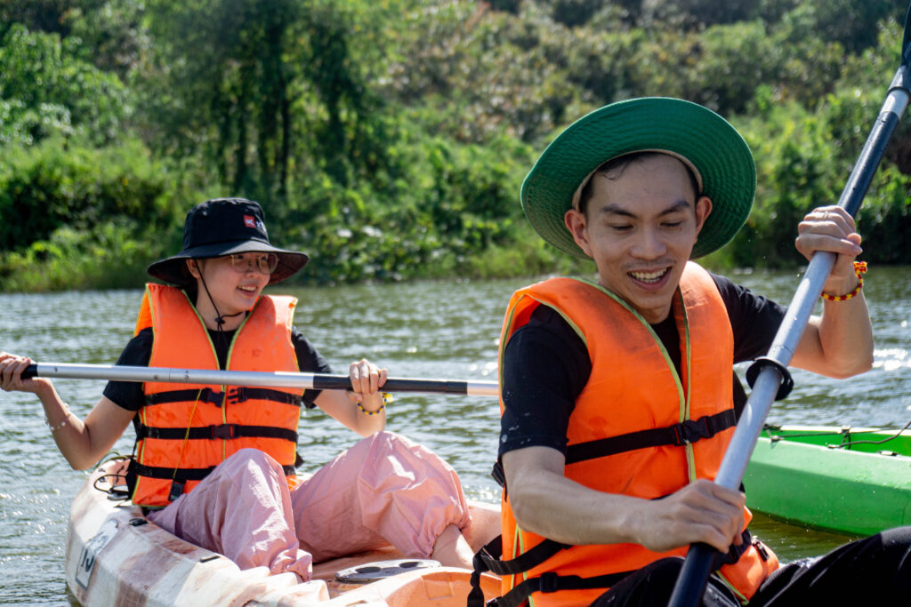 Kayak Nam Cat Tien fun time