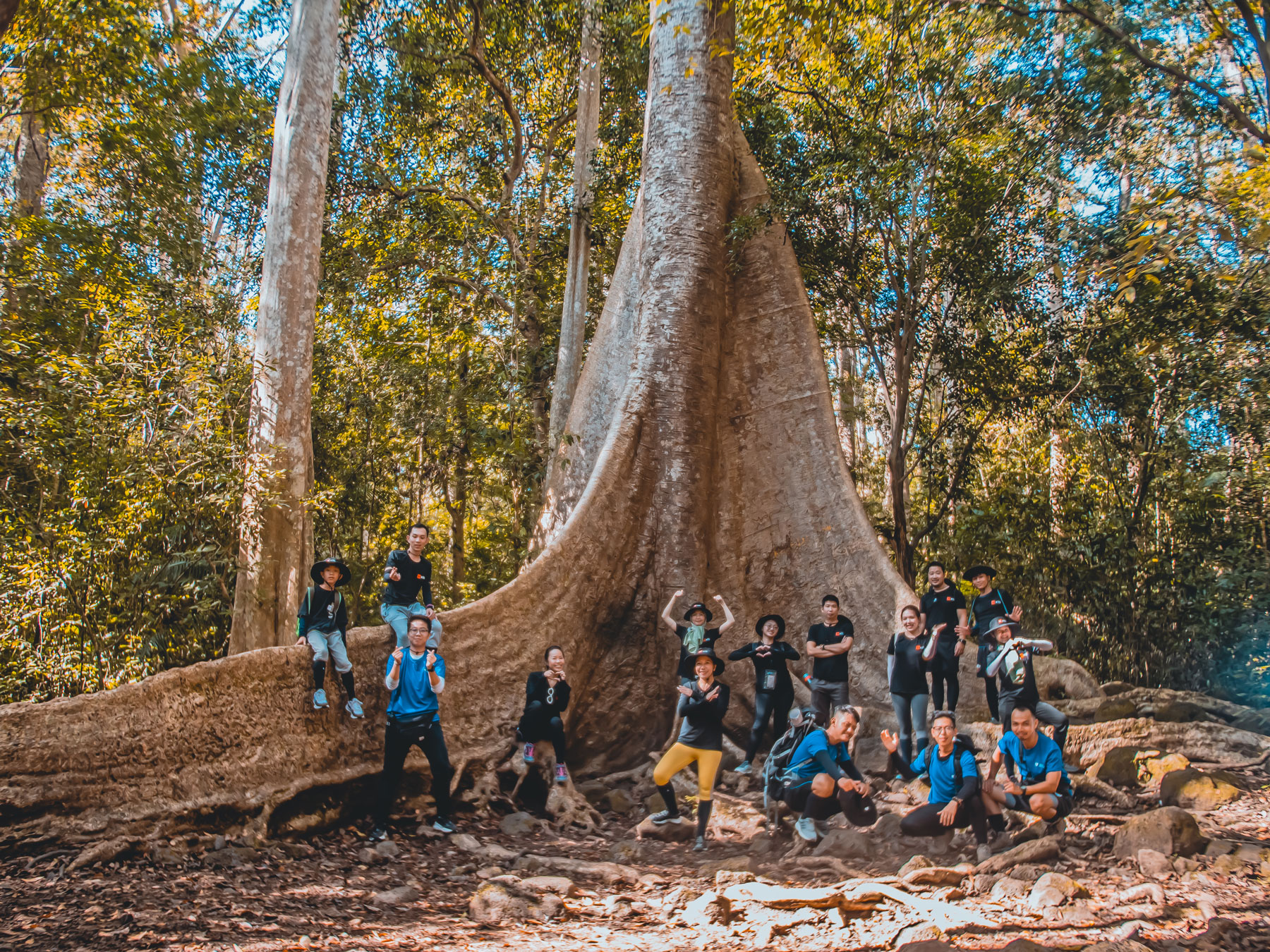 cycling in nam cat tien national forest