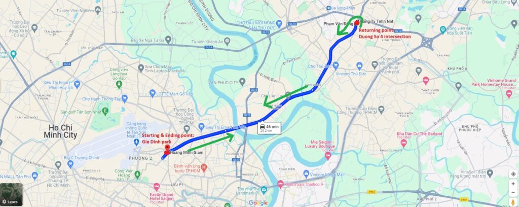 top recommended cycling routes in Ho Chi Minh city