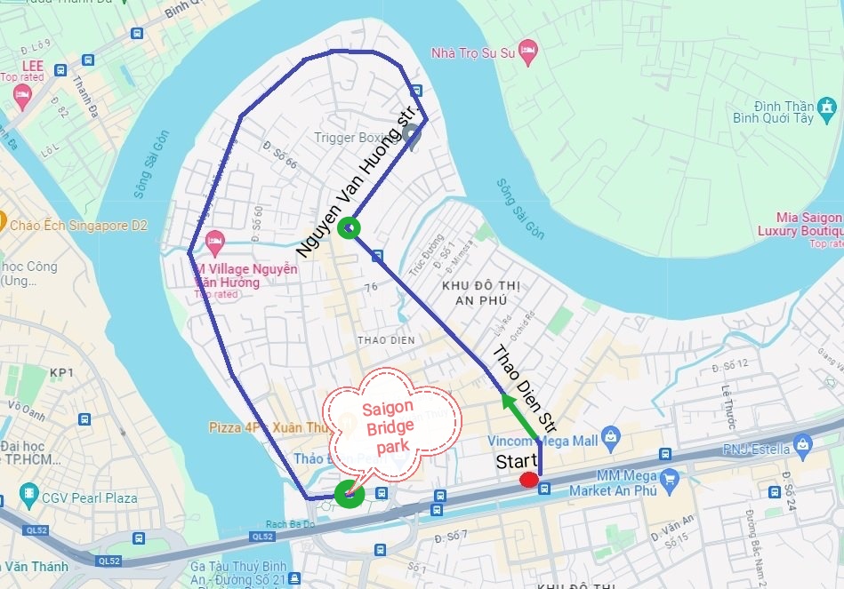 Thao Dien top places to ride bicycle in Ho chi minh city