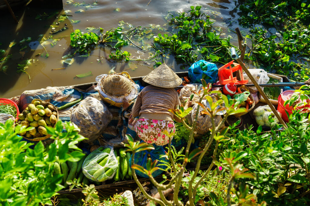 Floating markets in Vietnam