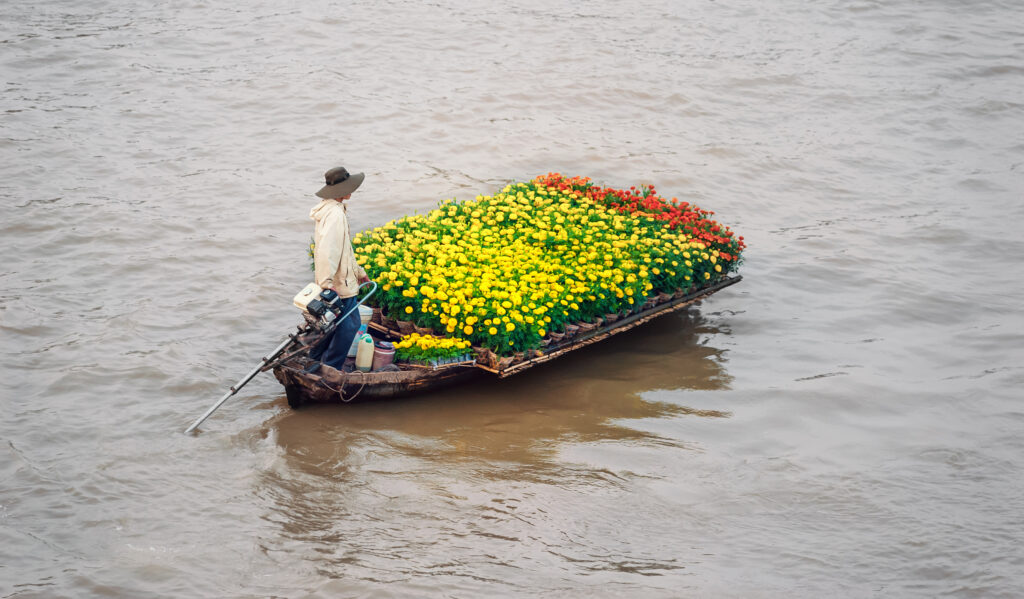 Floating markets in Vietnam
