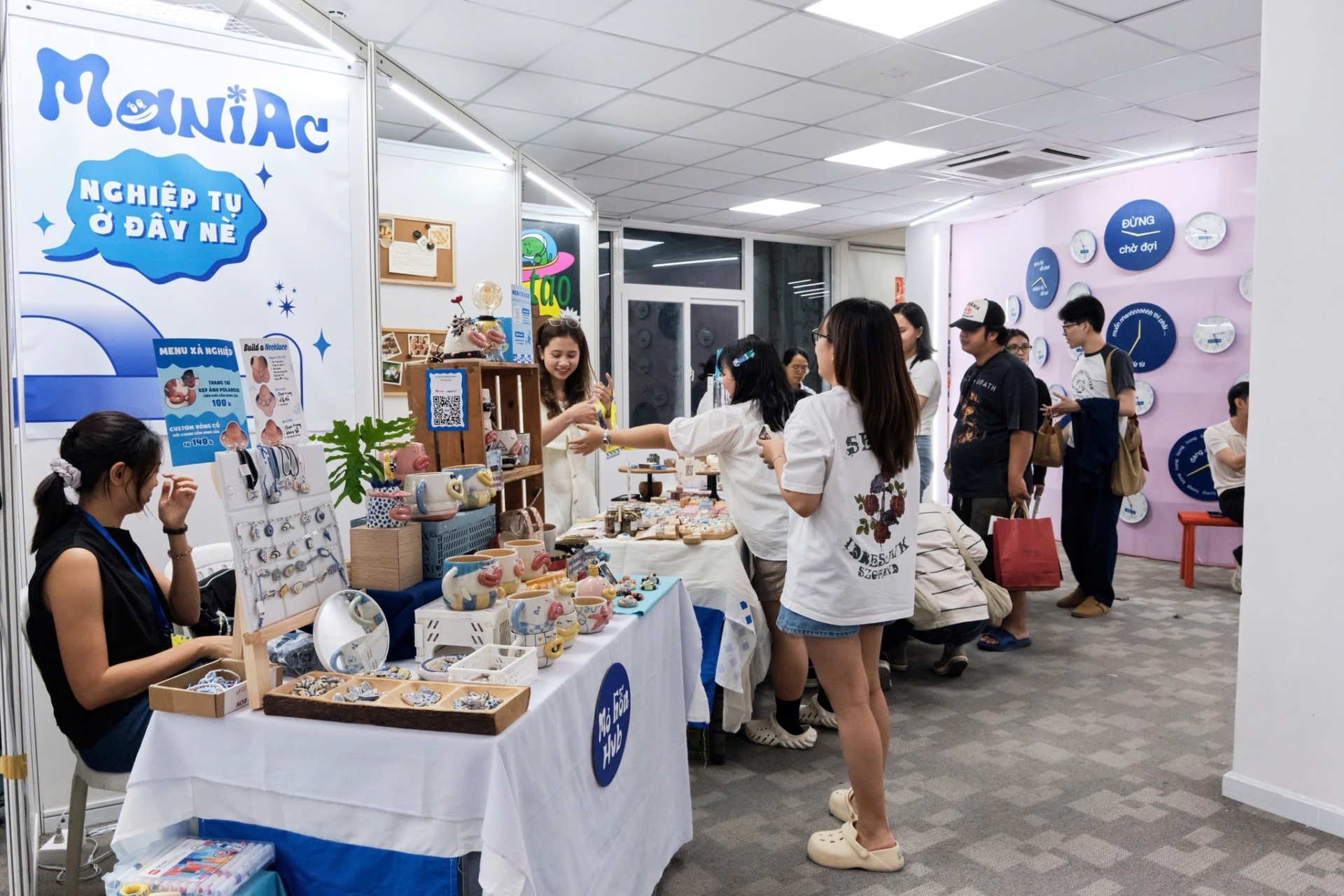 Handmade crafts on display at Lôcô Art Market in October.